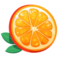 slice orange cartoon png