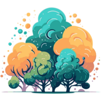 Cartoon trees icon png