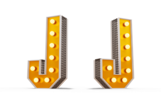 broadway stile leggero lampadina alfabeto, 3d interpretazione png