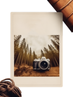 world photography day concept camera template poster, generative ai png