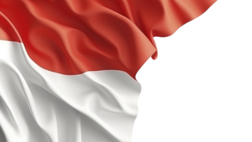 indonesisch Flagge Element auf transparent Hintergrund, generativ ai png