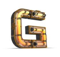 3D wooden alphabet with neon light effect, 3d rendering png