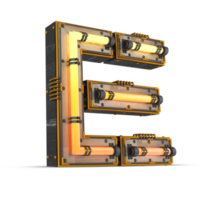 3D wooden alphabet with neon light effect, 3d rendering png