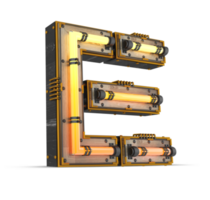 3d de madera alfabeto con neón ligero efecto, 3d representación png
