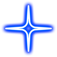 Night Glowing Neon Blue Star png