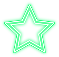 brillante raggiante neon stella png