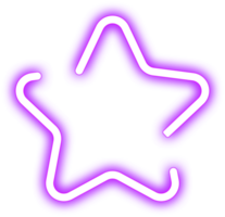 gloeiend neon Purper ster png