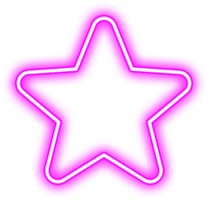 süß glühend Neon- Rosa Star png