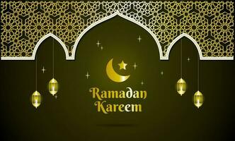 Ramadan Kareem greeting card islamic vector design