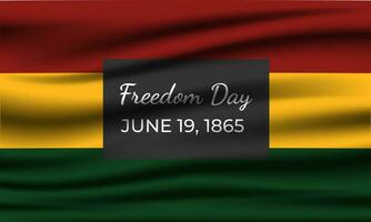 Happy Juneteenth june 19 freedom day background Vector illustration