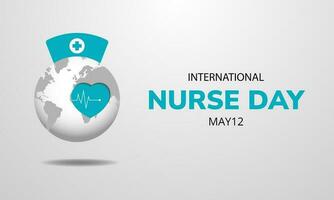 internacional enfermeras día mayo 12 antecedentes vector ilustración