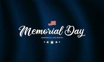 Memorial day background design vector illustration