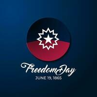 Happy Juneteenth june 19 freedom day background Vector illustration