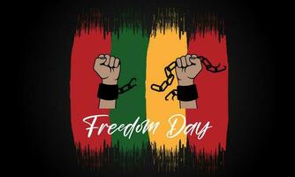 Happy Juneteenth june 19 freedom day background Vector illustration