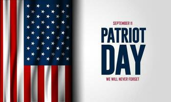 Patriot Day September 11th background vector illustration