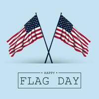 Flag Day In United States June 14 Background Vector Illustration