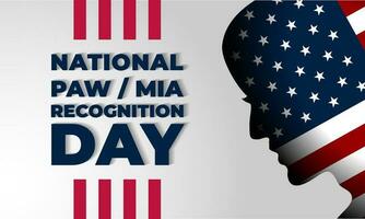 National POW MIA Recognition Day September 15 Background Vector Illustration