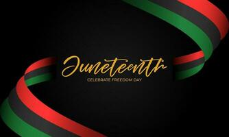 Happy Juneteenth june 19 freedom day background Vector illustration