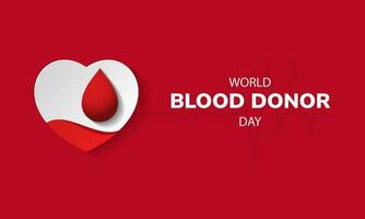 World Blood Donor Day June 14 Background Vector Illustration