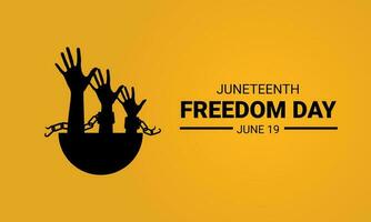 Happy Juneteenth june 19 freedom day background Vector illustration