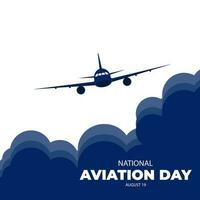 nacional aviación día agosto 19 antecedentes vector ilustración