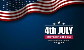 Happy Fourth of July Independence day USA Background Design vector