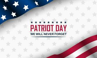 Patriot Day September 11th with New York City background vector illustration