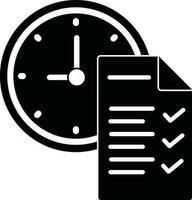 Illustration of paper and clock icon vector