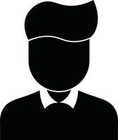 icon of school boy with faceless. vector
