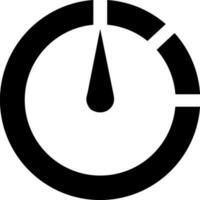 Black and white clock. vector