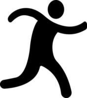 personaje de un sin rostro negro corriendo hombre. vector