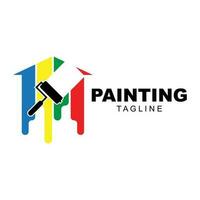 ciudad pintar logo, casa pintar, pintura servicios, pintura logo vector