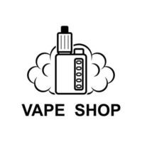 Vape Shop Logo Design Concept Vector. Vaping Logo Design Template vector