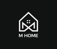 M Letter Home logo, vector, icon vector