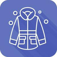 icono de vector de chaqueta de invierno