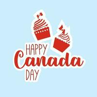 Canada Day Vector Illustration. Happy Canada Day. vector. Unique typography greeting card, decoration. Banner Canada Day first 1st July Holiday icon symbol logos