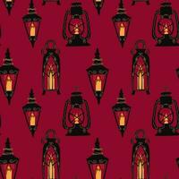 Halloween vector cartoon seamless pattern. Background for wallpaper, wrapping, packing, and backdrop.