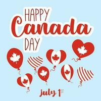 Canada Day Vector Illustration. Happy Canada Day. vector. Unique typography greeting card, decoration. Banner Canada Day first 1st July Holiday icon symbol logos