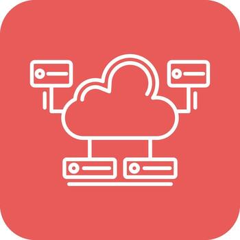 Cloud Database Vector Icon