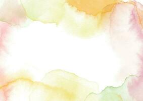 hand painted pastel coloured watercolour frame background vector