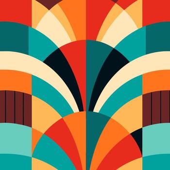 retro abstract geometric pattern design background vector