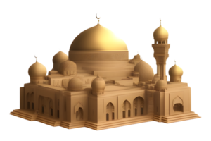 mosque illustration, generative Ai png