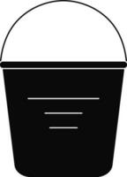 Bucket in black and white color. vector