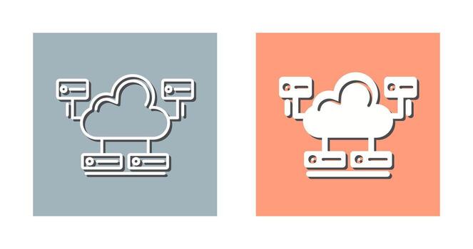 Cloud Database Vector Icon