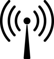 Black antenna on white background. vector