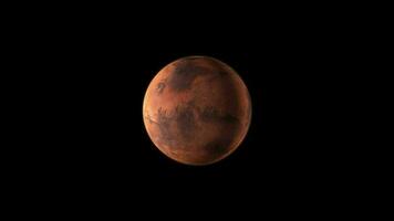 planet Mars animated. video