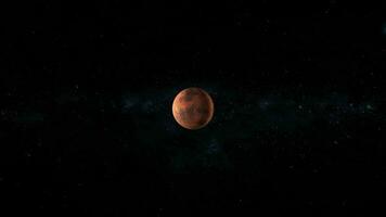 planet Mars animated. video