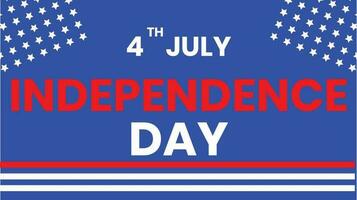 feliz día de la independencia 4 de julio vector