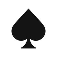 Black Spades Playing Cards Symbol Isolated Vector Illustration