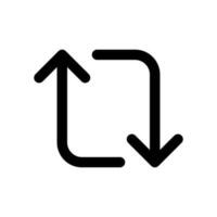 Retweet Arrow Symbol Flat Icon Isolated Vector Illustration